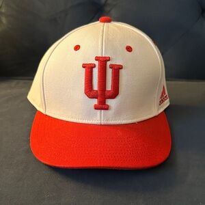 Adidas Cream and Red Indiana IU Baseball Cap/hat size 7 3/8